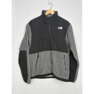 The North Face Jacket Men's Black Gray Full Zip Denali Fleece Polartec Outdoor M